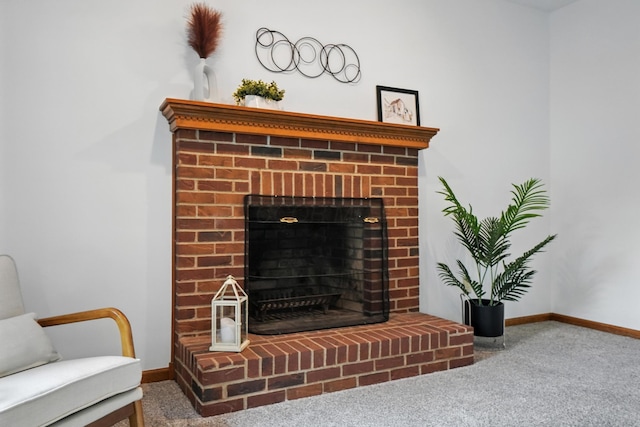 526 Springwood Lake Dr, Columbus, OH 43230 - detailed view of carpet flooring and a fireplace