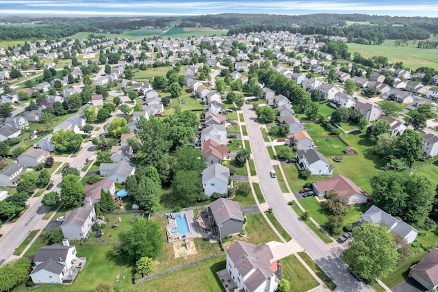 1691 Cloverdale Dr, Lancaster, OH 43130 - aerial overview of property's location with nearby suburban area
