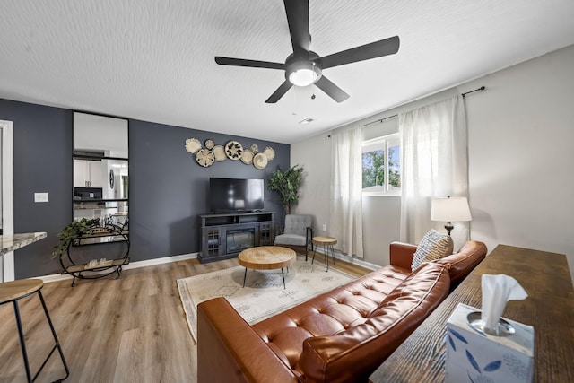 1815 Union St, Lancaster, OH 43130 - living room with light wood finished floors and ceiling fan