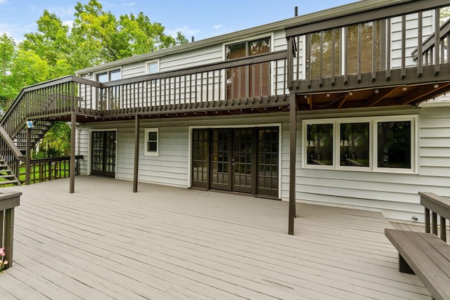 1054 Highland Dr, Columbus, OH 43220 - wooden terrace featuring stairway