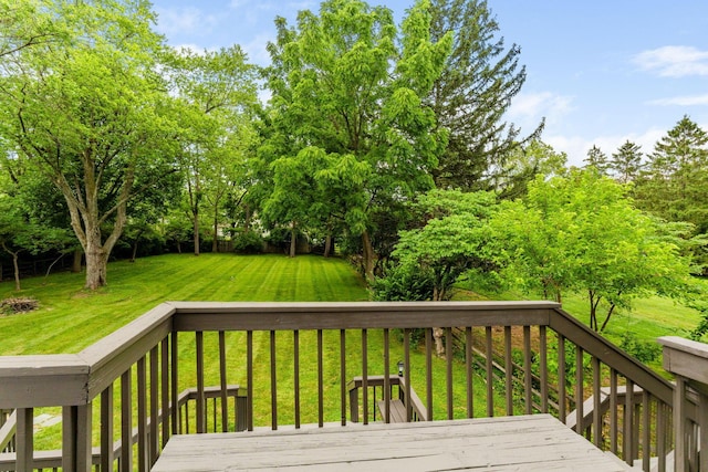1054 Highland Dr, Columbus, OH 43220 - deck featuring a yard and view of scattered trees