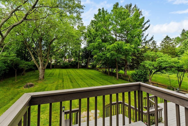 1054 Highland Dr, Columbus, OH 43220 - deck with a yard