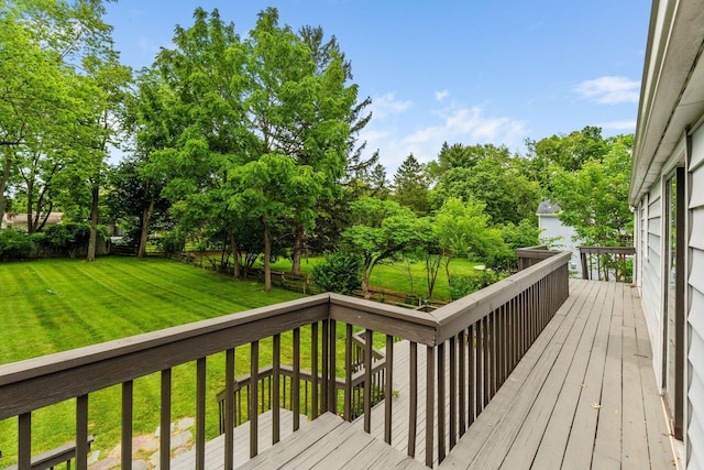 1054 Highland Dr, Columbus, OH 43220 - deck featuring a lawn and view of scattered trees