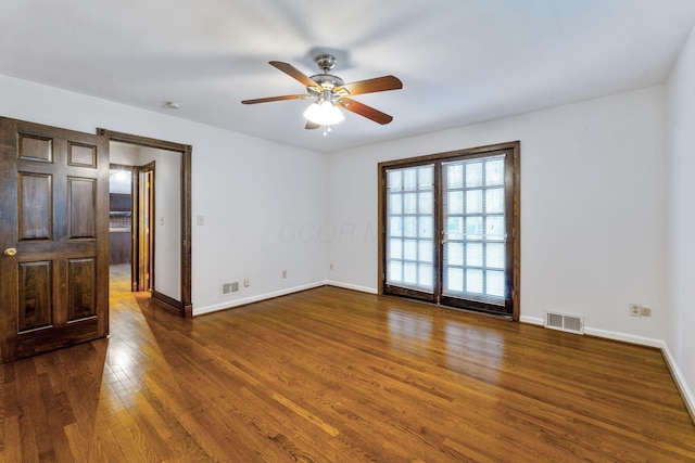 1054 Highland Dr, Columbus, OH 43220 - empty room featuring a ceiling fan and wood finished floors