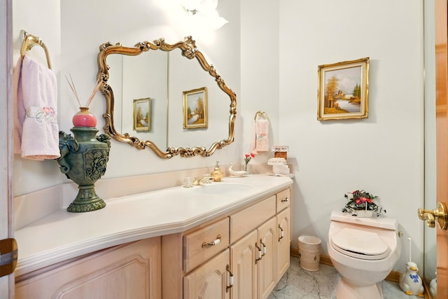 1515 Oak Run Ct, Mansfield, OH 44906 - bathroom featuring vanity and marble look tiles