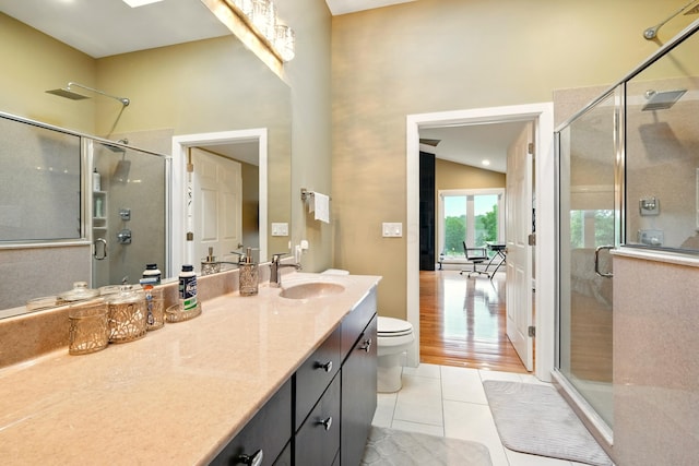 1515 Oak Run Ct, Mansfield, OH 44906 - bathroom featuring tile patterned flooring, a shower stall, and vanity