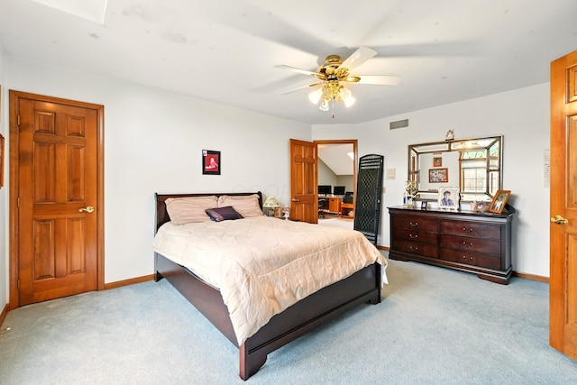 1515 Oak Run Ct, Mansfield, OH 44906 - bedroom featuring light colored carpet and a ceiling fan