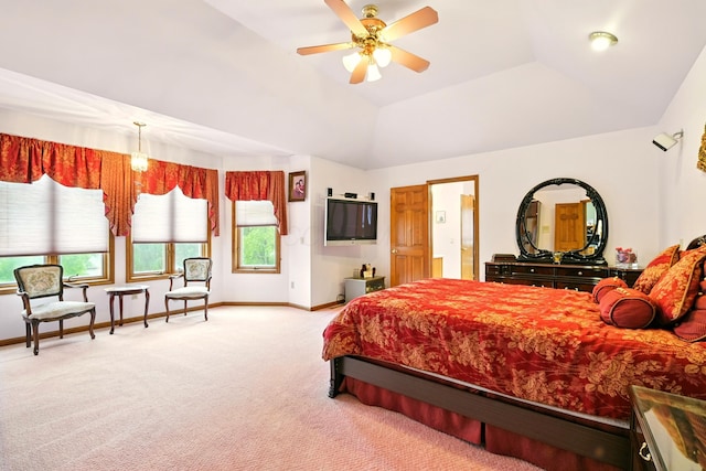 1515 Oak Run Ct, Mansfield, OH 44906 - carpeted bedroom with vaulted ceiling and baseboards