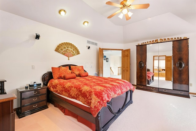 1515 Oak Run Ct, Mansfield, OH 44906 - bedroom featuring light colored carpet and ceiling fan