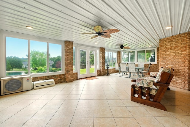 1515 Oak Run Ct, Mansfield, OH 44906 - sunroom / solarium with french doors and a baseboard heating unit