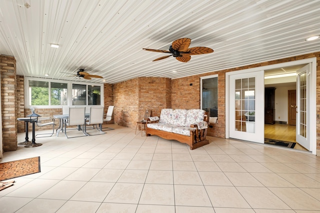 1515 Oak Run Ct, Mansfield, OH 44906 - view of patio with a ceiling fan and outdoor dining space