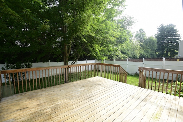 3565 Motts Place Ct, Canal Winchester, OH 43110 - wooden terrace with a fenced backyard and view of wooded area