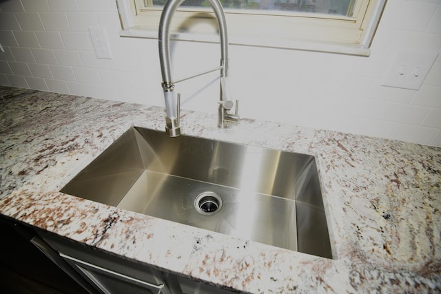 3434 Royal Hill Dr, Columbus, OH 43223 - kitchen view of a sink and light stone counters