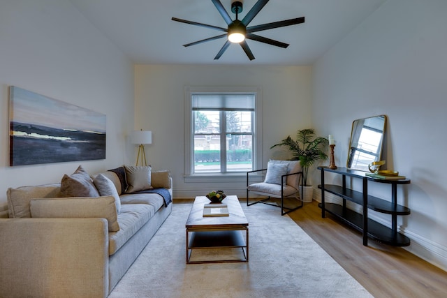 1017 Madison Ave, Columbus, OH 43205 - living area with wood finished floors and ceiling fan