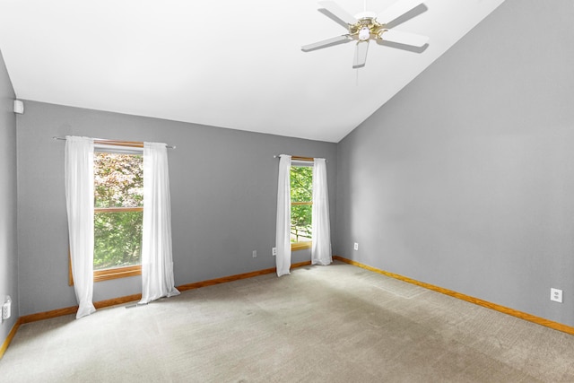 4775 Saint Andrews Dr, Westerville, OH 43082 - carpeted spare room with a ceiling fan and lofted ceiling