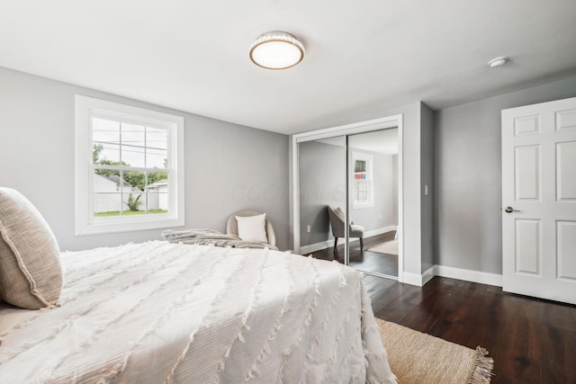 4425 Saint Ann Ln, Columbus, OH 43213 - bedroom with a closet and dark wood-style floors