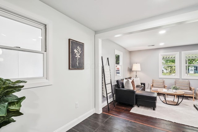 4425 Saint Ann Ln, Columbus, OH 43213 - living room featuring baseboards and recessed lighting