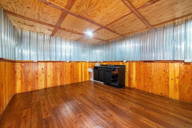 7326 State Route 19 Unit 8, Lots 255-257, Mount Gilead, OH 43338 - empty room featuring wood finished floors and wood walls