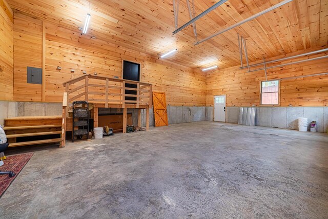 7326 State Route 19 Unit 8, Lots 255-257, Mount Gilead, OH 43338 - garage with wood ceiling