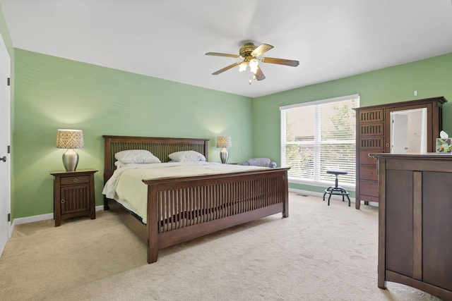 3117 Rivermill Dr Unit 25, Columbus, OH 43220 - bedroom featuring light colored carpet and ceiling fan