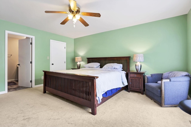 3117 Rivermill Dr Unit 25, Columbus, OH 43220 - carpeted bedroom featuring a ceiling fan and baseboards