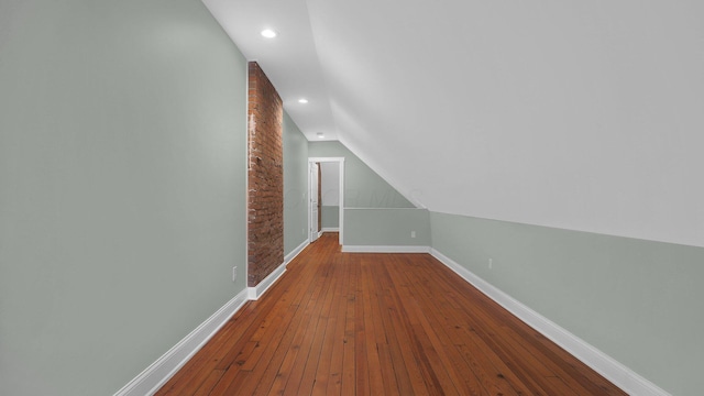 737 Wilson Ave, Columbus, OH 43205 - additional living space with lofted ceiling, hardwood / wood-style flooring, and recessed lighting