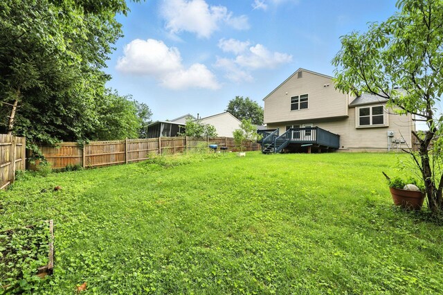 3576 Blendon Bend Way, Columbus, OH 43231 - fenced backyard with a wooden deck