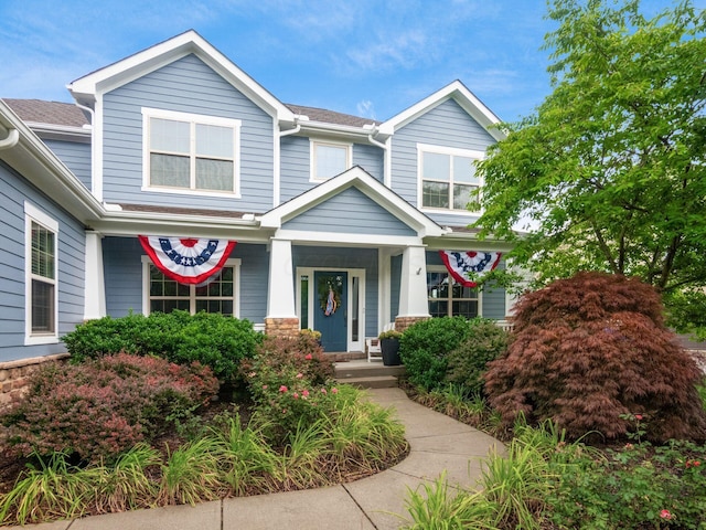 5808 Glendavon Loop, Dublin, OH 43016 - view of front facade with a porch