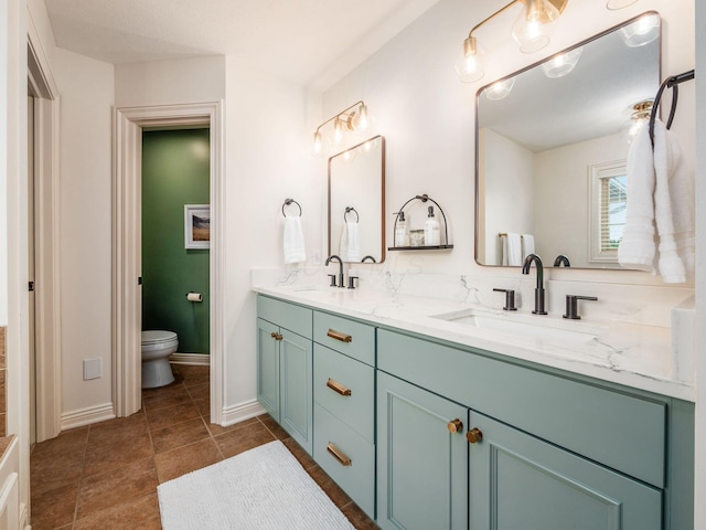 5808 Glendavon Loop, Dublin, OH 43016 - bathroom with double vanity and tile patterned floors