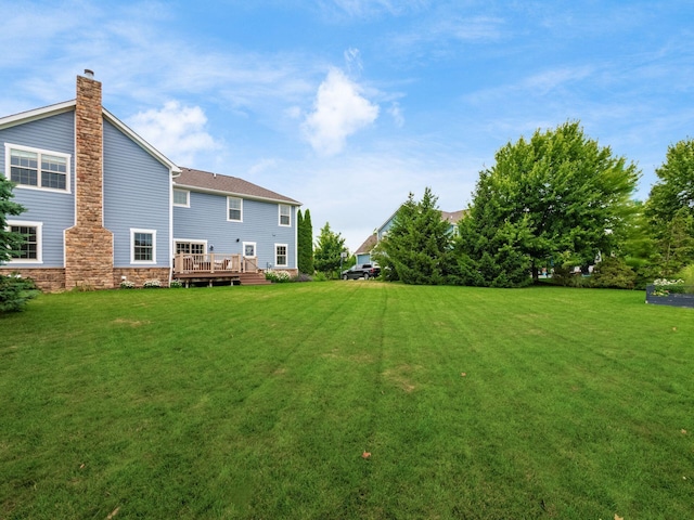 5808 Glendavon Loop, Dublin, OH 43016 - view of green lawn featuring a deck