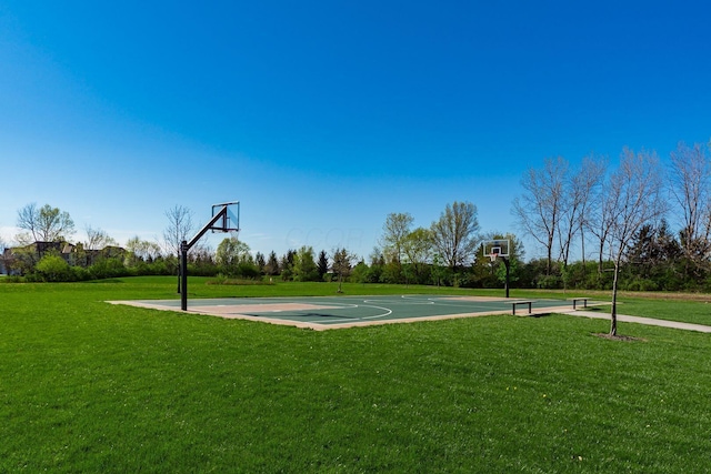 5808 Glendavon Loop, Dublin, OH 43016 - view of basketball court featuring community basketball court and a yard