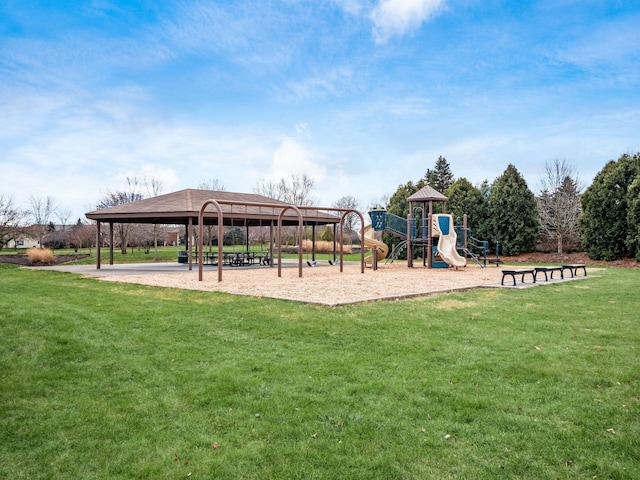 5808 Glendavon Loop, Dublin, OH 43016 - community play area featuring a yard