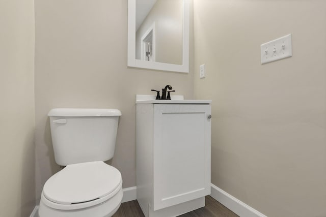 1614 Long St, Lancaster, OH 43130 - half bath with vanity and wood finished floors