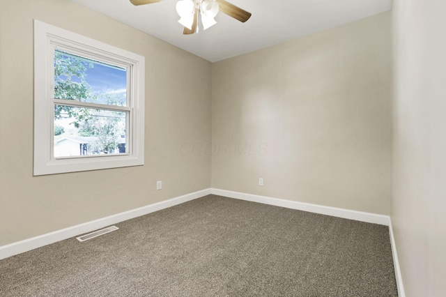 1614 Long St, Lancaster, OH 43130 - unfurnished room with carpet floors and a ceiling fan