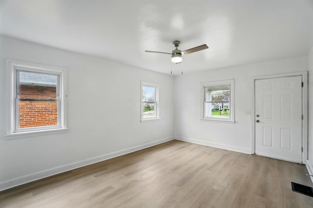 2678 Eakin Rd, Columbus, OH 43204 - entryway featuring light wood-style floors and a ceiling fan