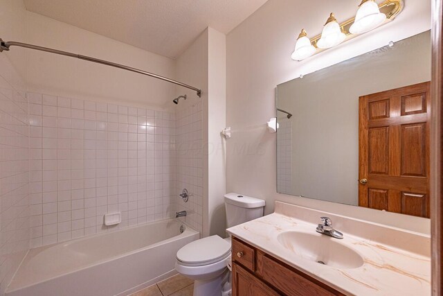 8510 Morgan St, Pickerington, OH 43147 - bathroom featuring vanity, shower / tub combination, and tile patterned flooring