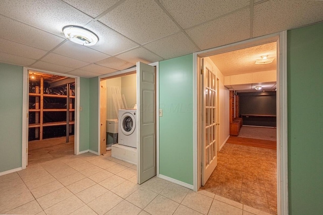 8510 Morgan St, Pickerington, OH 43147 - laundry room featuring washer / clothes dryer and light tile patterned floors