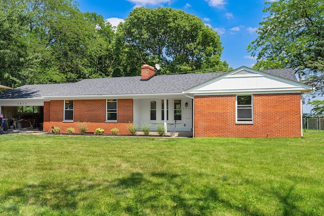 2812 N Star Rd, Columbus, OH 43221 - single story home featuring a chimney, brick siding, and a shingled roof