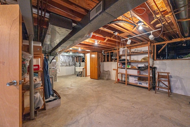 5608 Lynx Dr, Westerville, OH 43081 - unfinished basement with a sink