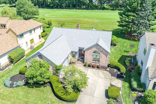 5608 Lynx Dr, Westerville, OH 43081 - view from above of property with a tree filled landscape