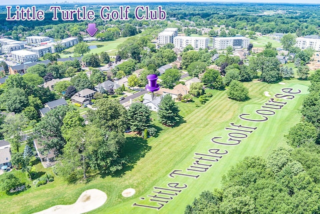 5608 Lynx Dr, Westerville, OH 43081 - aerial overview of property's location featuring a golf club
