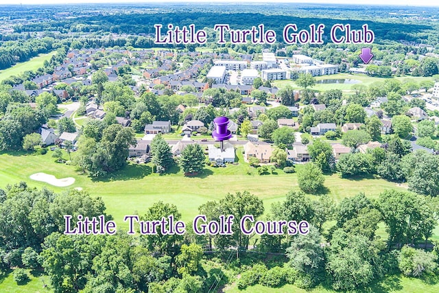 5608 Lynx Dr, Westerville, OH 43081 - aerial overview of property's location featuring a golf club