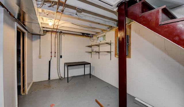 2761-2763 Blendon Woods Blvd, Columbus, OH 43231 - unfinished basement with concrete block wall