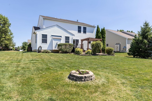 1626 Geranium Dr, Lewis Center, OH 43035 - back of house with a yard and a pergola