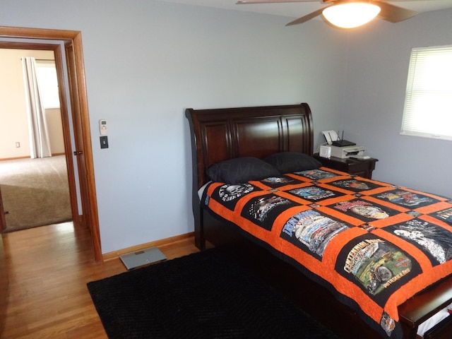 1766 Thrailkill Rd, Grove City, OH 43123 - bedroom with light wood-type flooring and ceiling fan