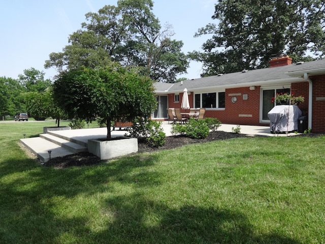 1766 Thrailkill Rd, Grove City, OH 43123 - view of green lawn with a patio