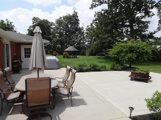 1766 Thrailkill Rd, Grove City, OH 43123 - view of patio featuring outdoor dining space and a grill