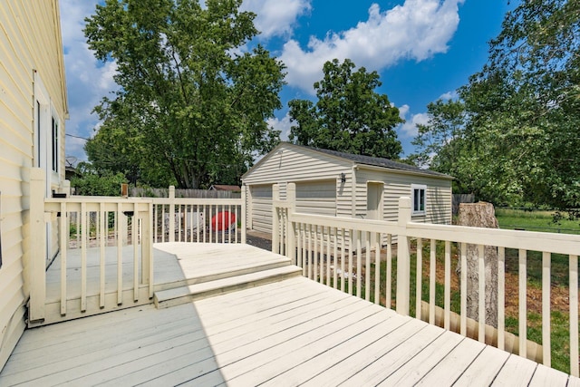 1680 Linwood Ave, Columbus, OH 43207 - wooden deck featuring an outbuilding