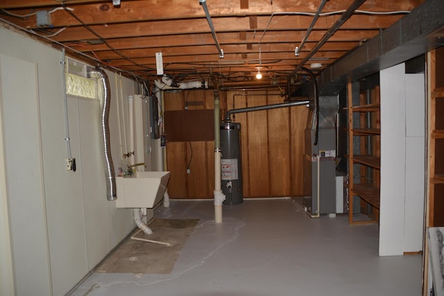 463 Denwood Dr S, Gahanna, OH 43230 - unfinished below grade area with gas water heater and heating unit