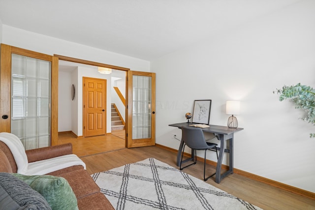 6872 Spring Bloom Dr, Canal Winchester, OH 43110 - home office featuring baseboards and wood finished floors